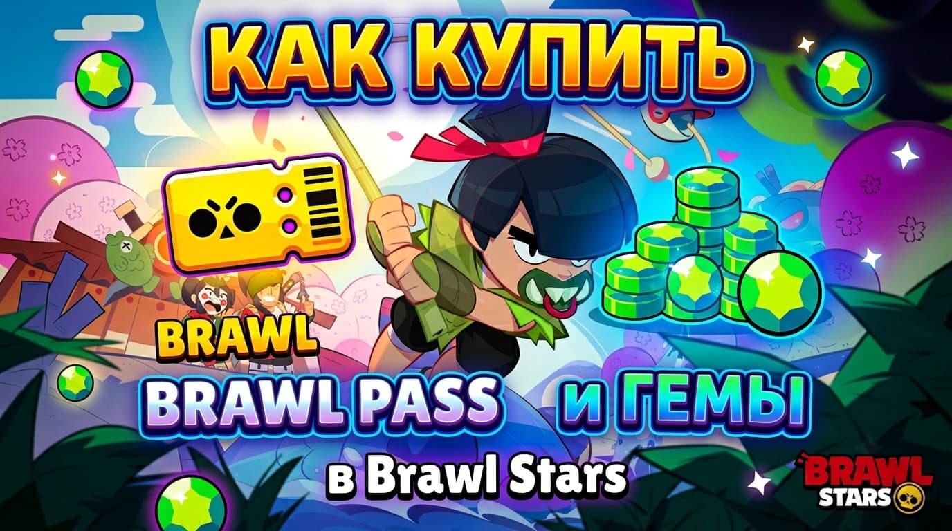 Как купить Brawl Pass (Бравл Пасс) и гемы в Brawl Stars в России 2026 — новый сезон, бравлеры Нори и Венди, скины «Раменный Бунт» и «Виндсток»: МИР и СБП пошагово