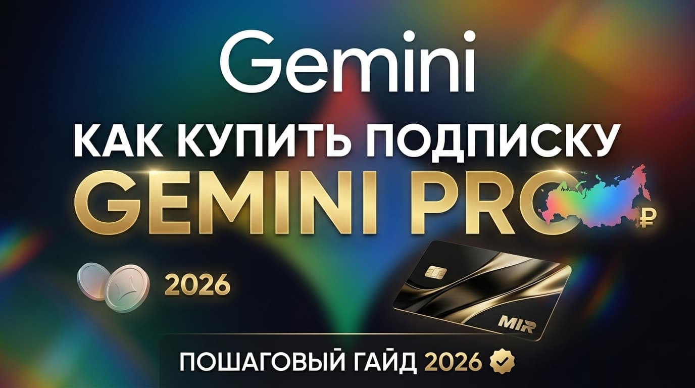 Как купить Gemini Pro (Гемини) в России 2026 — подписка Google One AI Premium, оплата МИР, СБП и рублями без Visa: пошаговый гайд