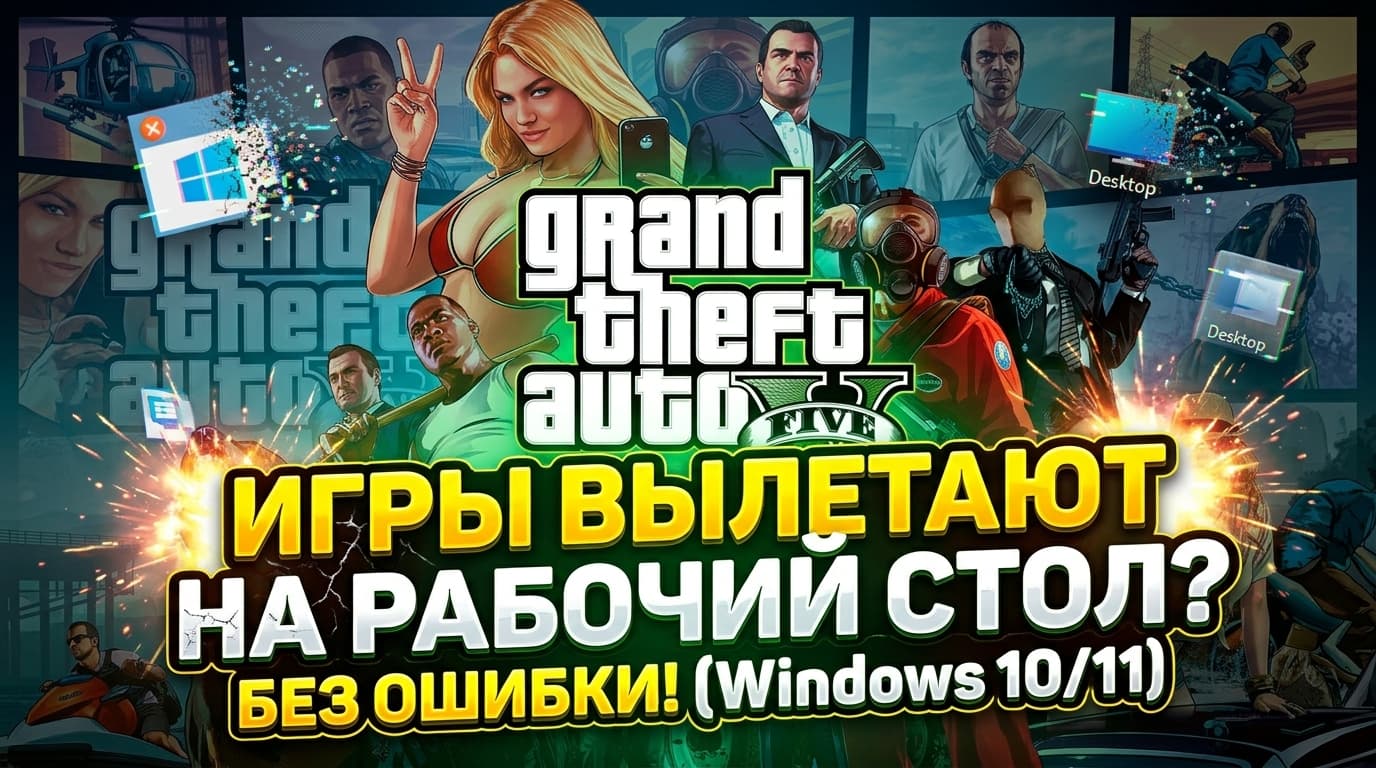 Игры вылетают на рабочий стол без ошибки (Windows 10/11) — ГТА 5, КС 2, Раст, Симс и другие: причины и пошаговое решение 2026