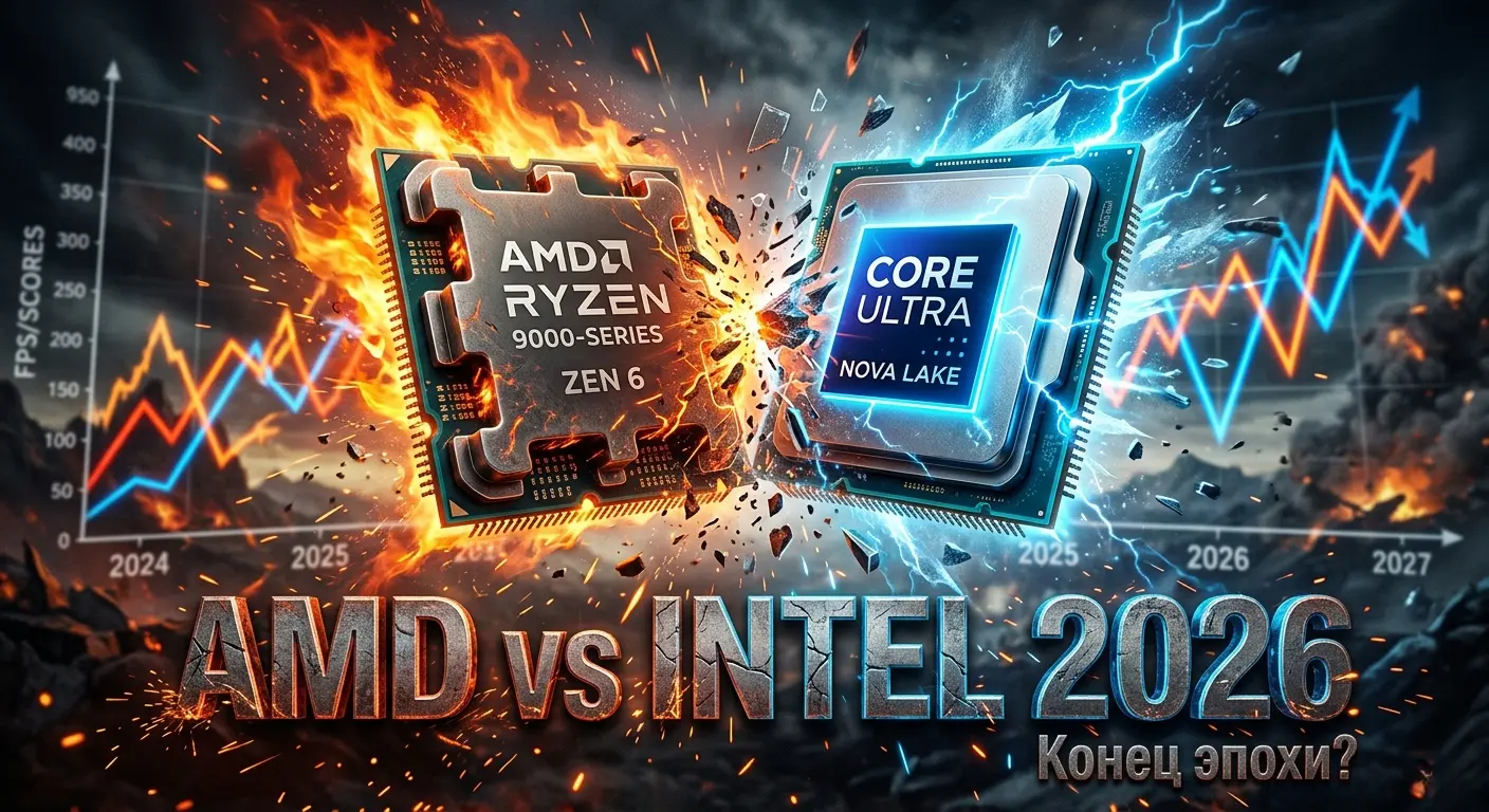 AMD или Intel для игр в 2026 году: что лучше выбрать — честное сравнение Ryzen vs Core