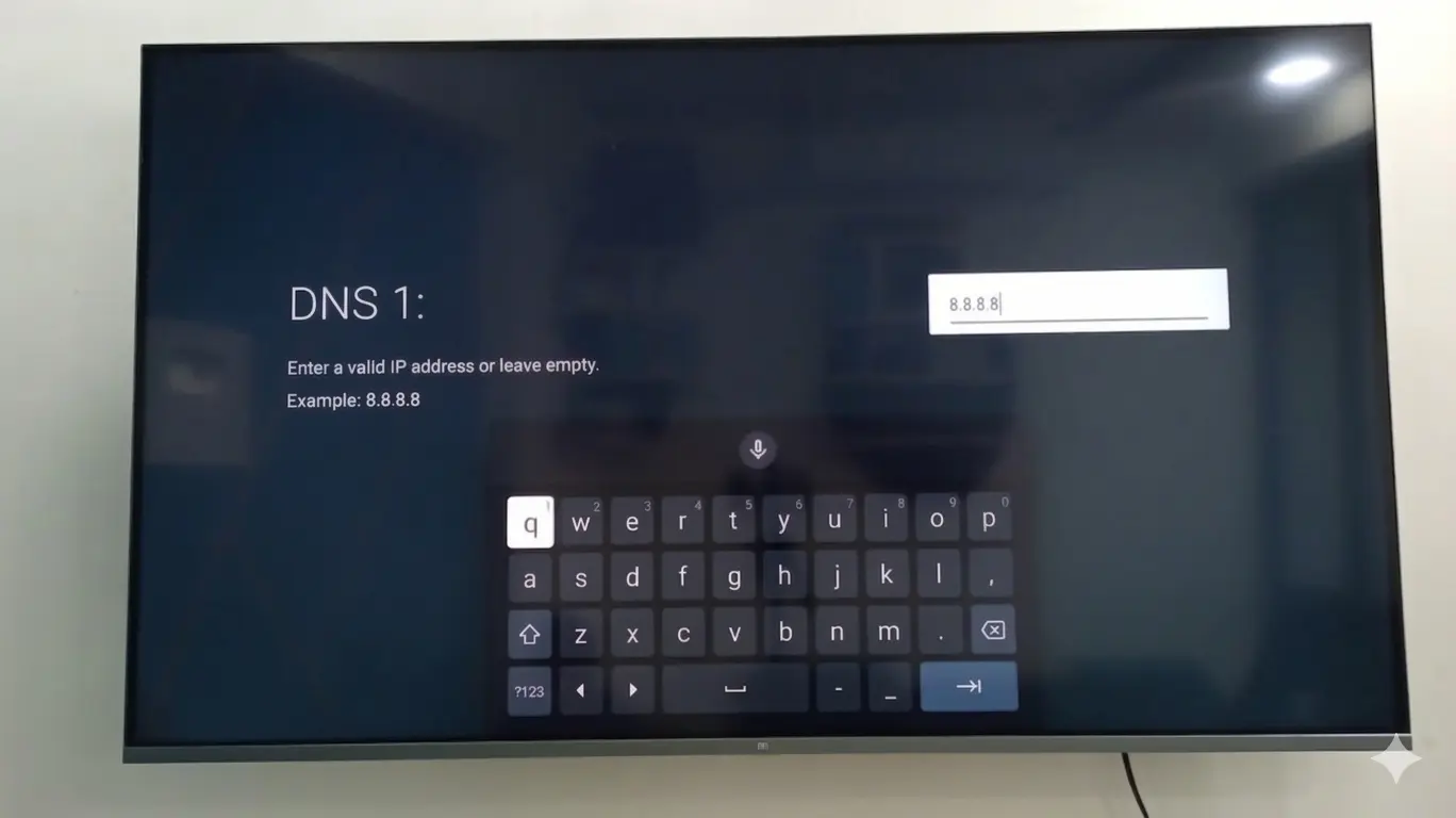 Смена DNS сервера на 8.8.8.8 в настройках Smart TV