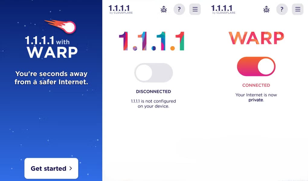 WARP 1.1.1.1 iphone youtube