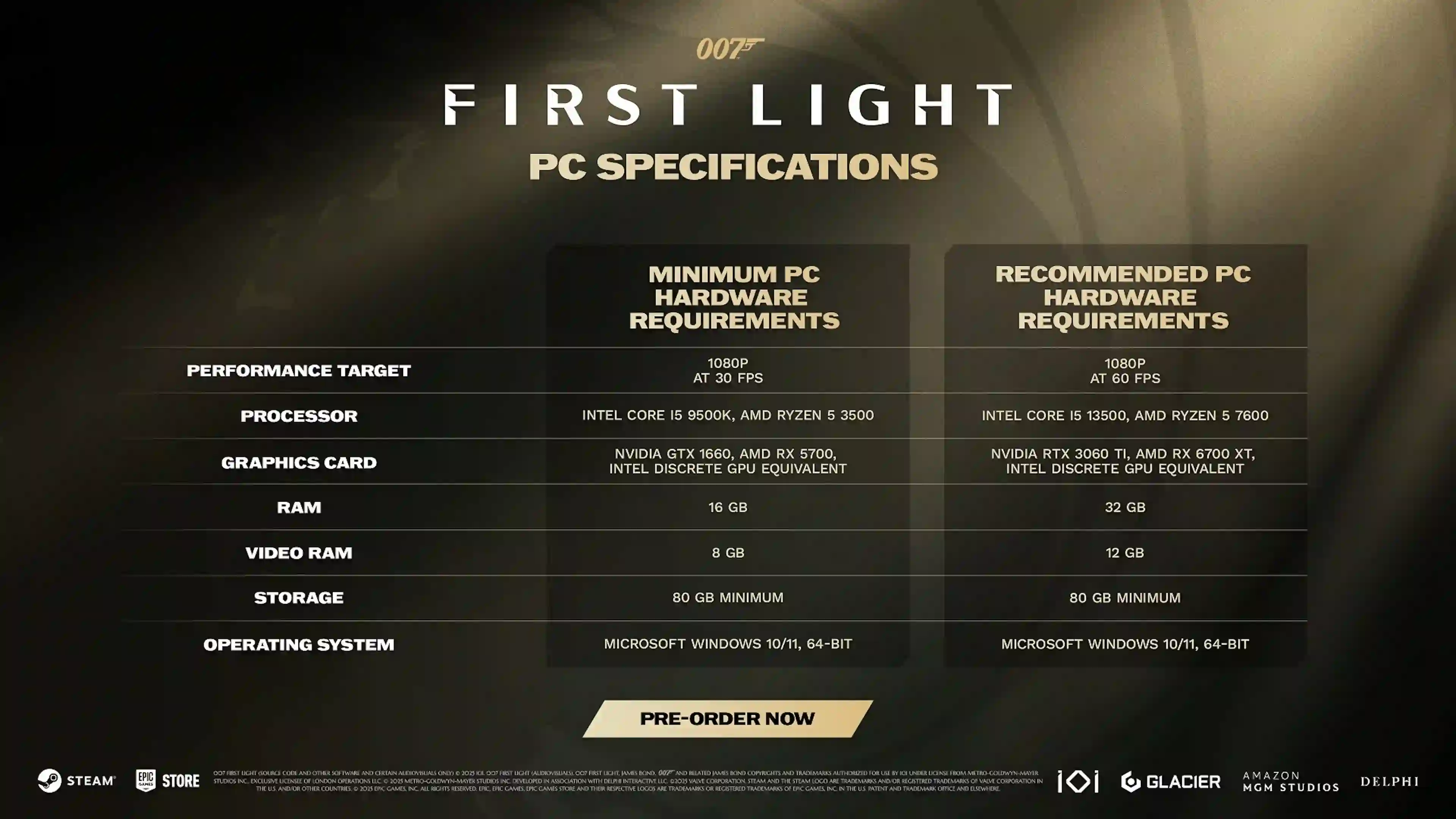 007 First Light системные требования на ПК